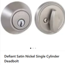 Defiant Satin Nickel Single Cylinder Deadbolt 