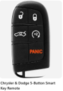 Chrysler & Dodge 5‑Button Smart Key Remote 