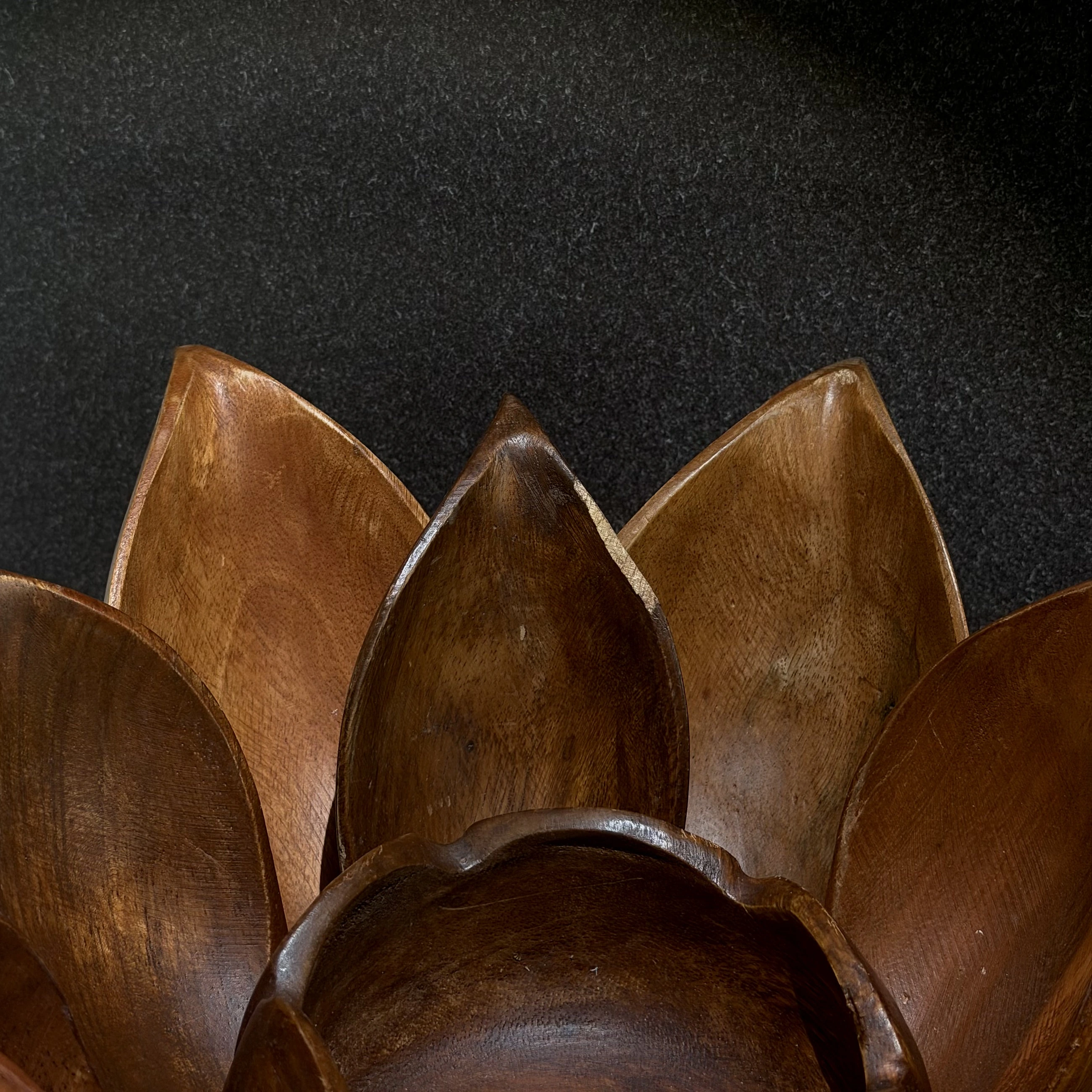 Antique Sculpted Lotus Bloom Serving Set