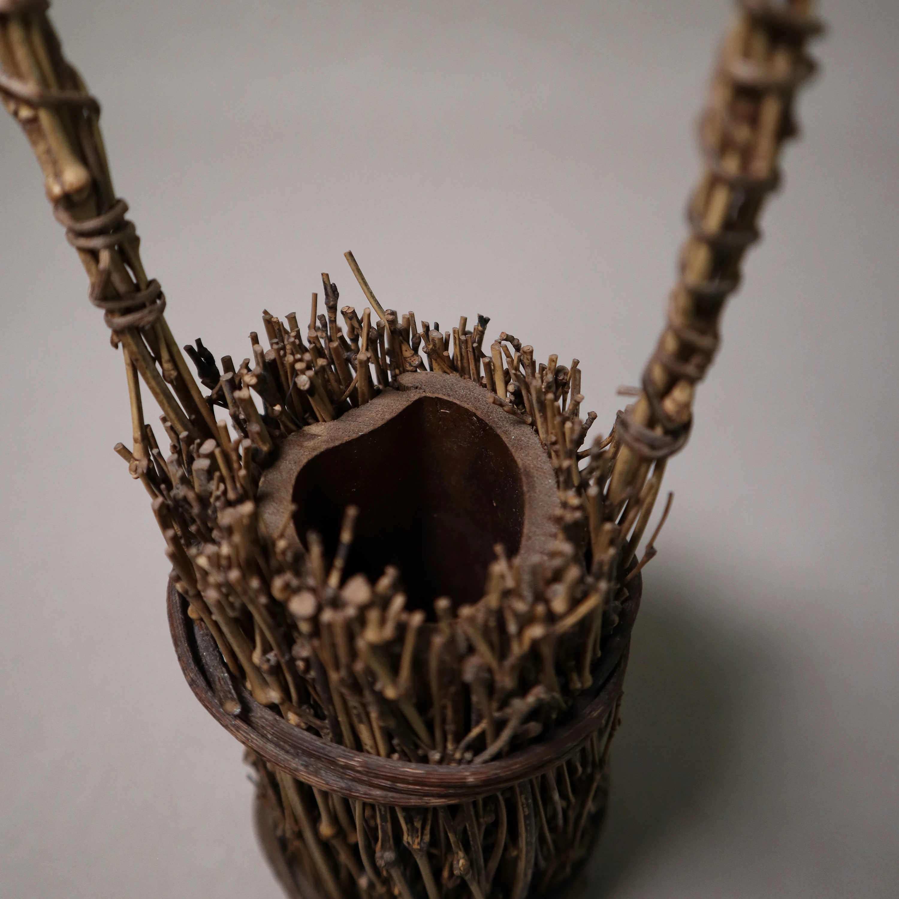 Twig Woven Bamboo Flower Holder