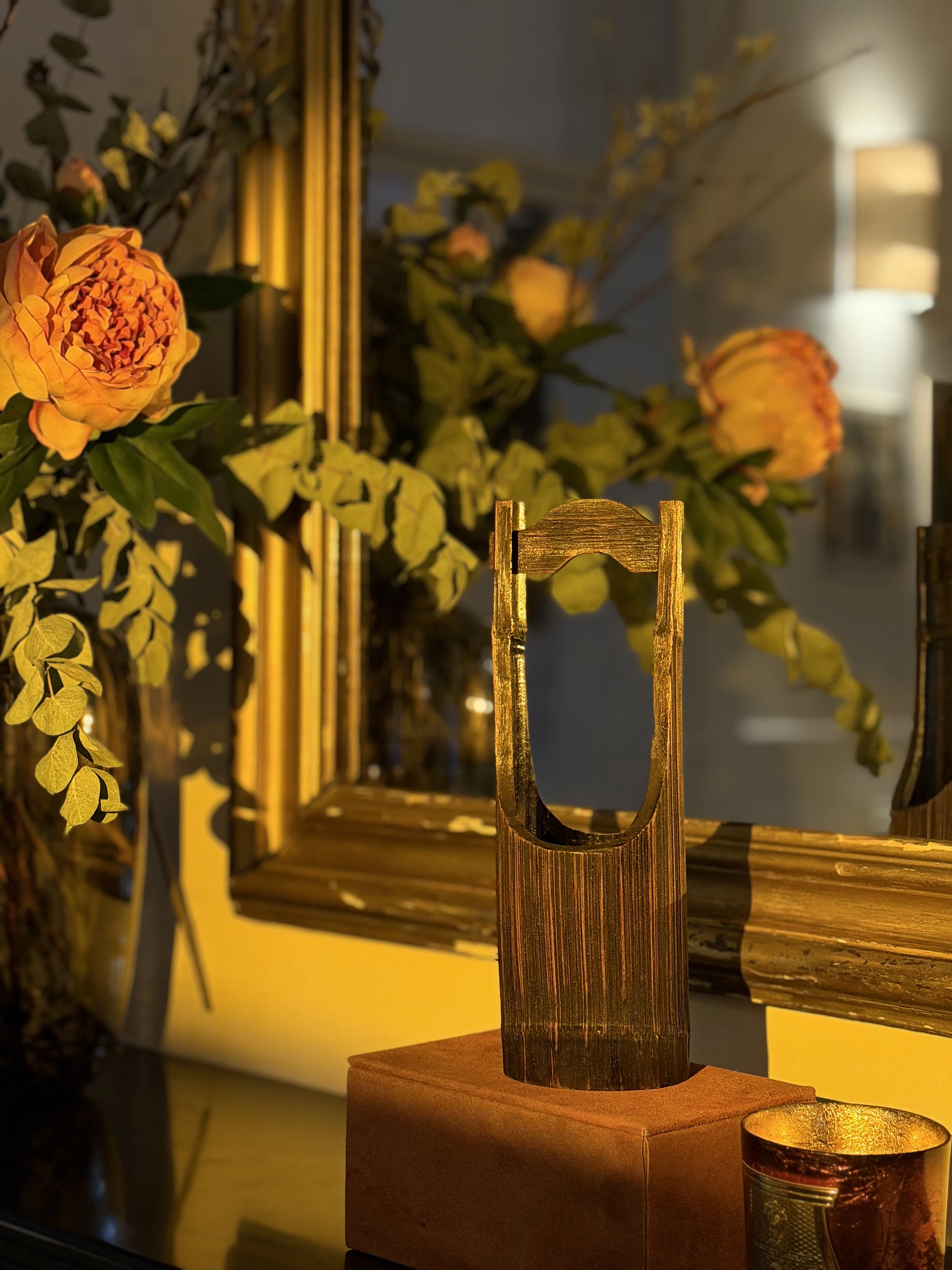 Japanese Bamboo Ikebana Vase