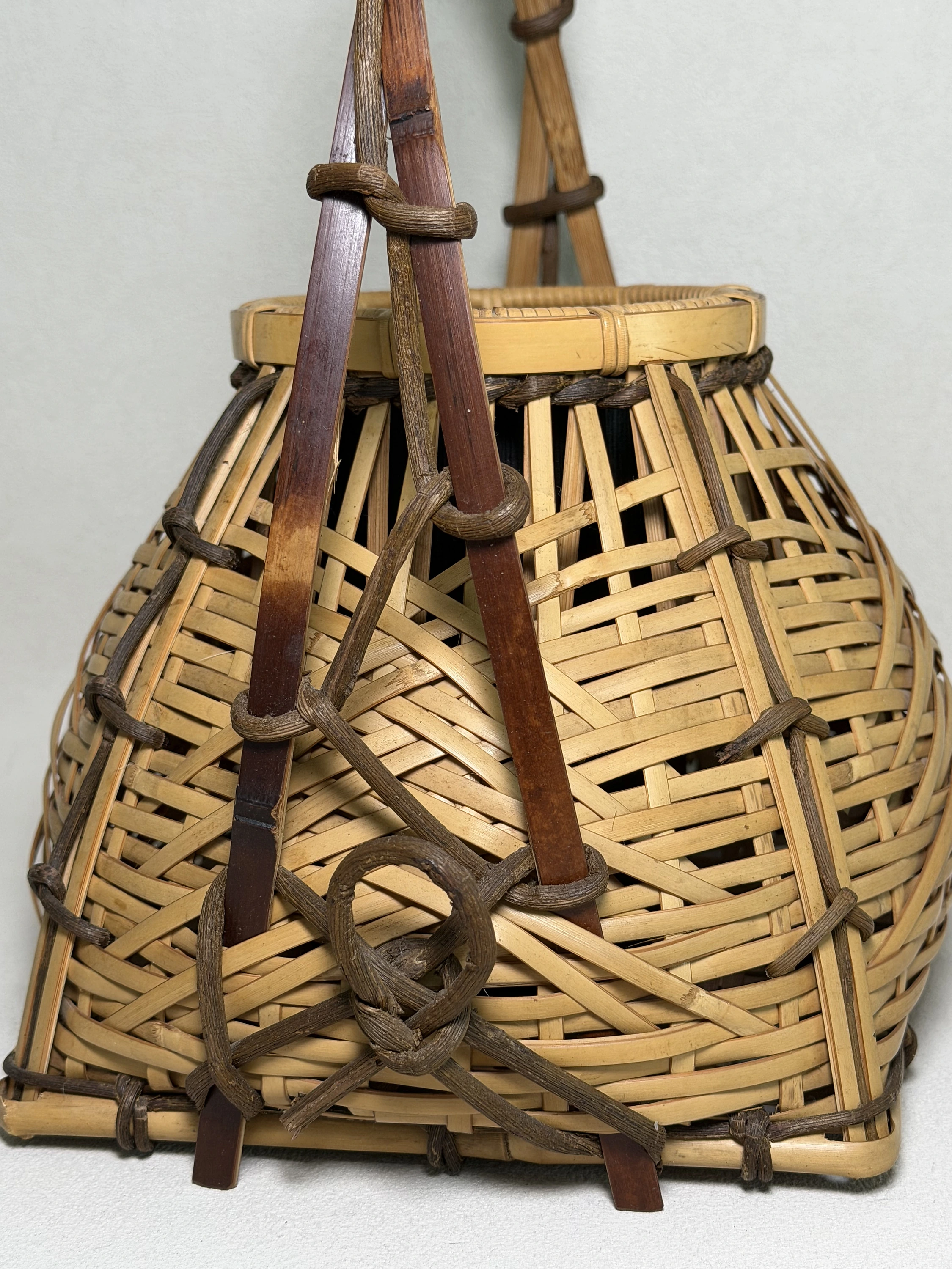 Signed Antique Japanese Woven Vase