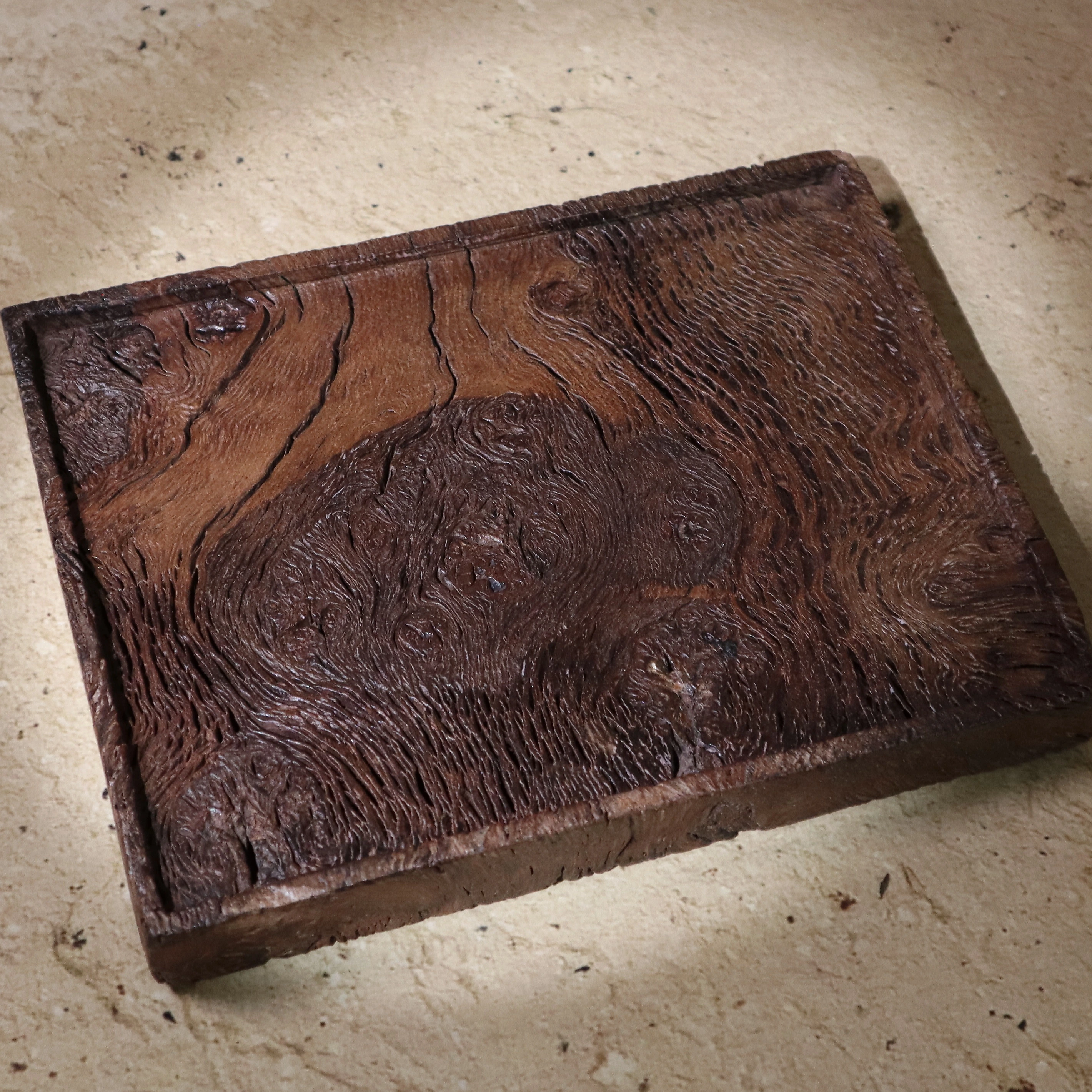 The Root’s Echo Ironwood Burl Plaque