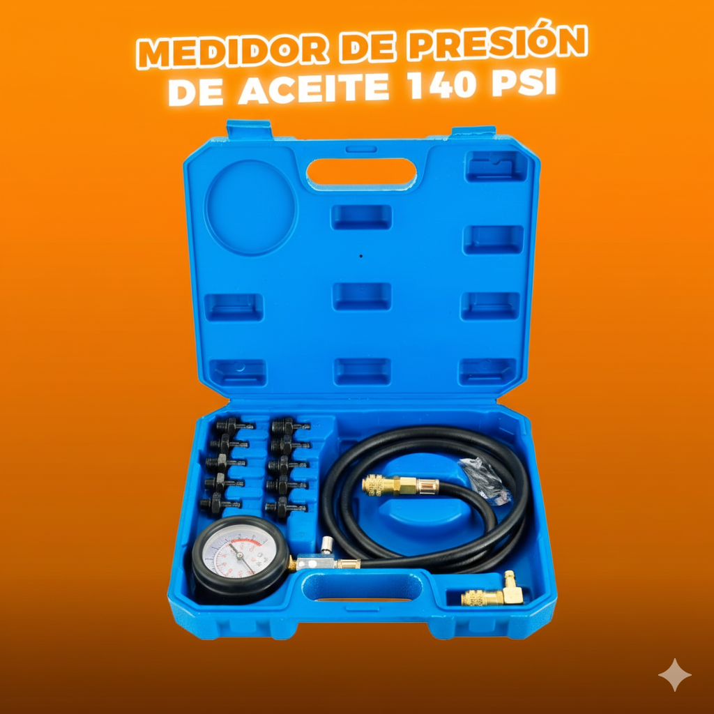 Medidor de presión de aceite 140 PSI