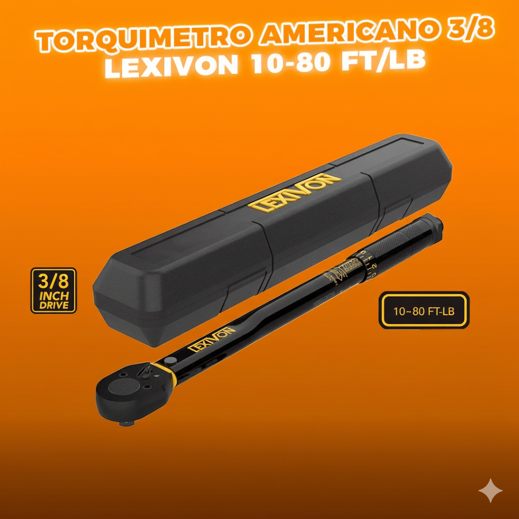 Torquímetro Americano 3/8 Lexivon 10-80 FT/LB