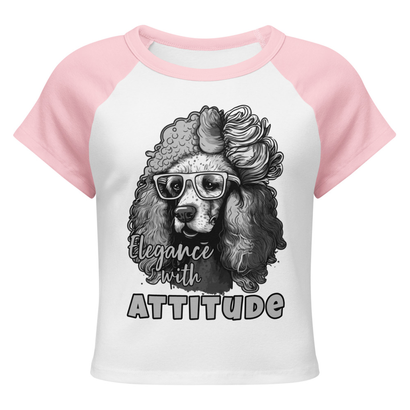 Women’s micro rib raglan baby tee - Poodle