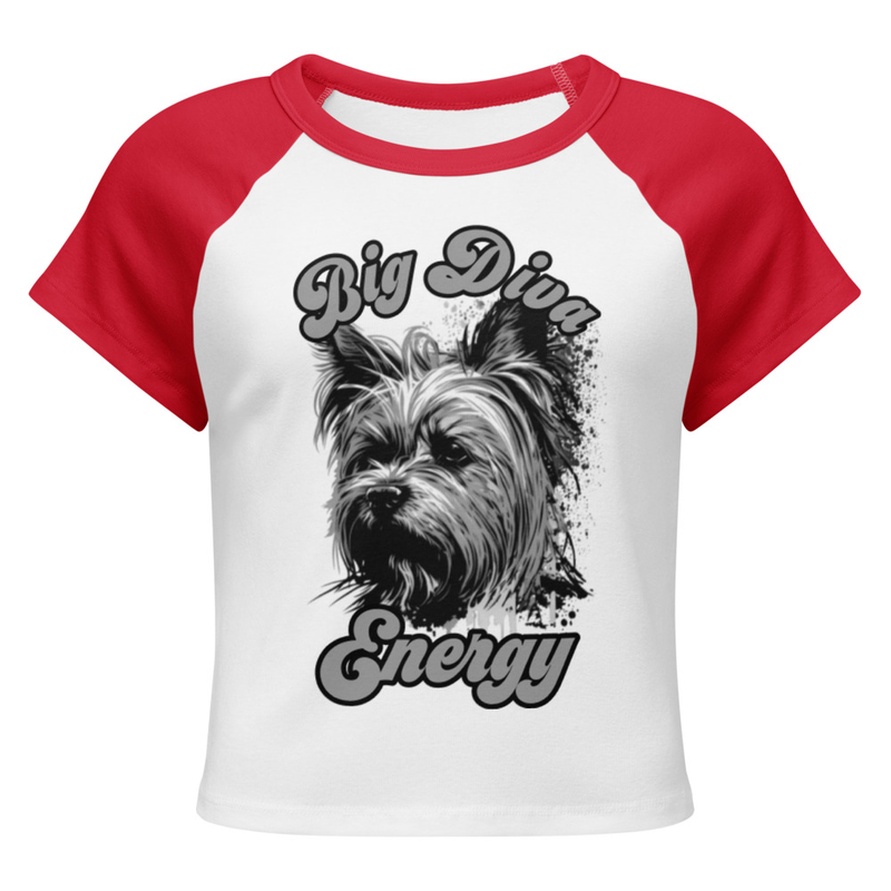 Women’s micro rib raglan baby tee - Yorkshire Terrier