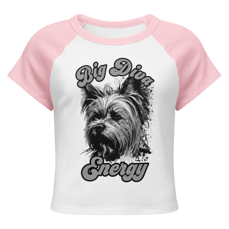 Women’s micro rib raglan baby tee - Yorkshire Terrier