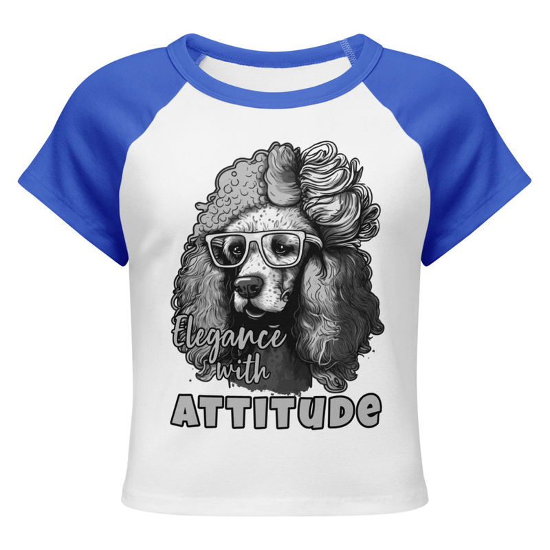 Women’s micro rib raglan baby tee - Poodle