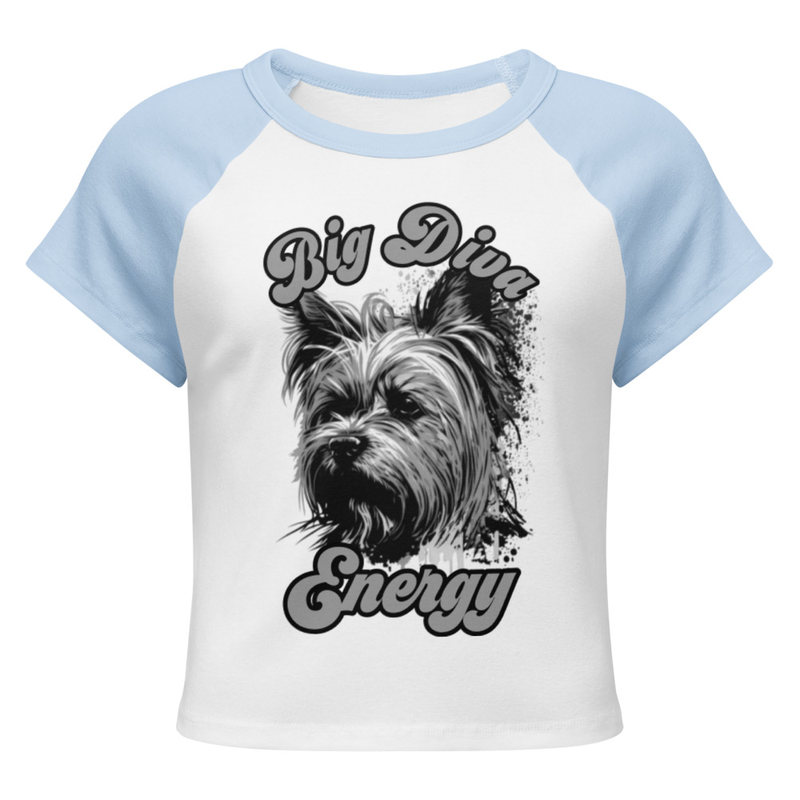 Women’s micro rib raglan baby tee - Yorkshire Terrier