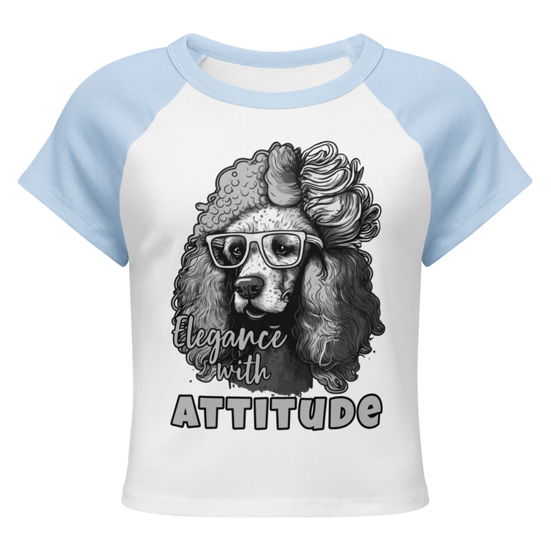 Women’s micro rib raglan baby tee - Poodle