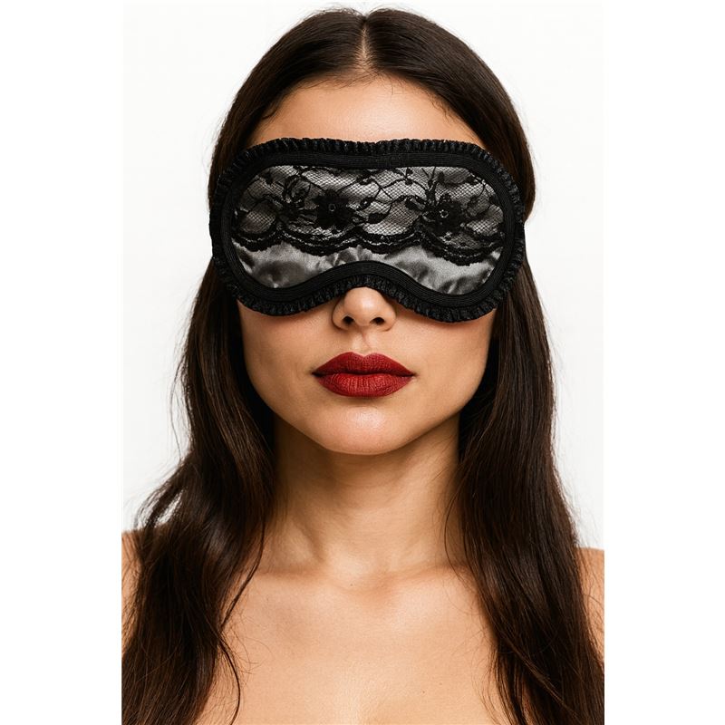 ANTIFAZ DE RASO Y PUNTILLAS EN PELTRE