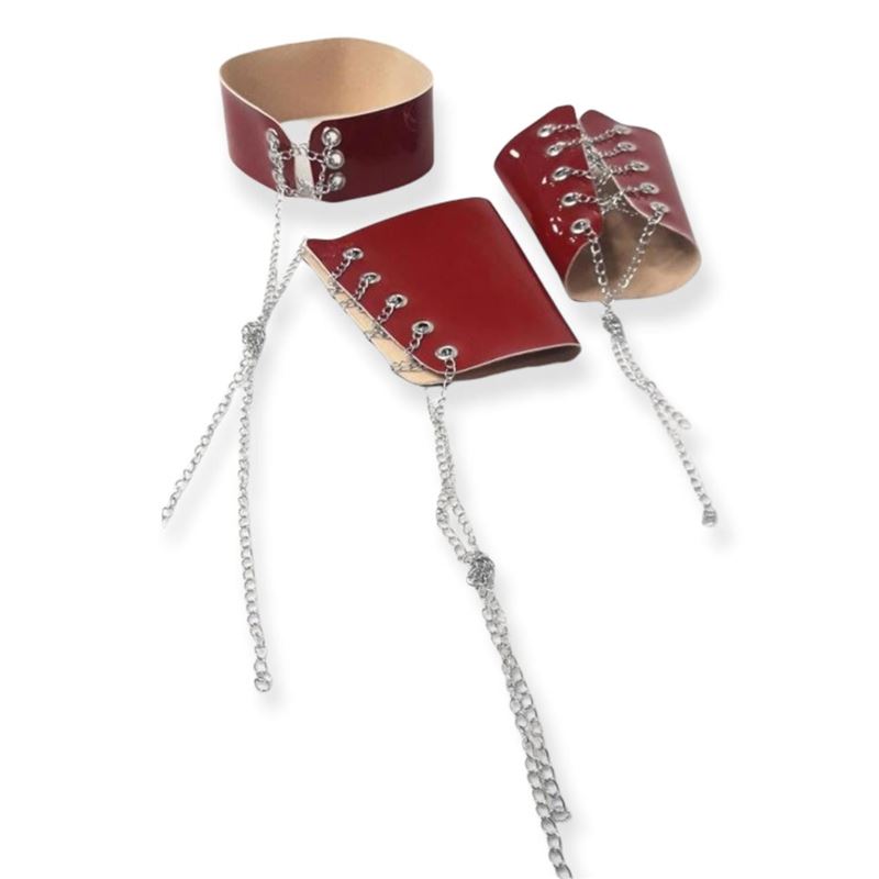 SET RIBBON COLLAR Y MUŃEQUERA  - FASHION TRENDS