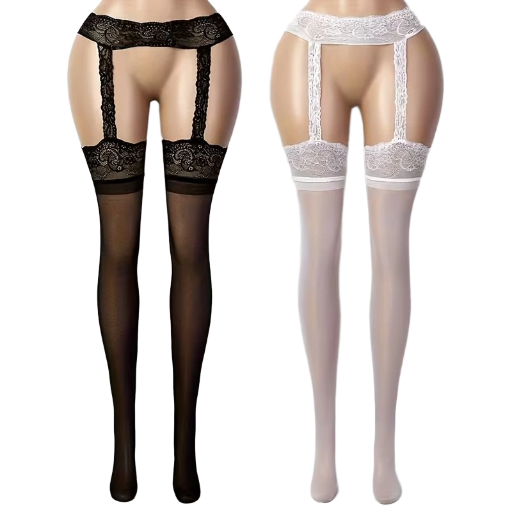Pantimedias con portaligas Elegantes de encaje