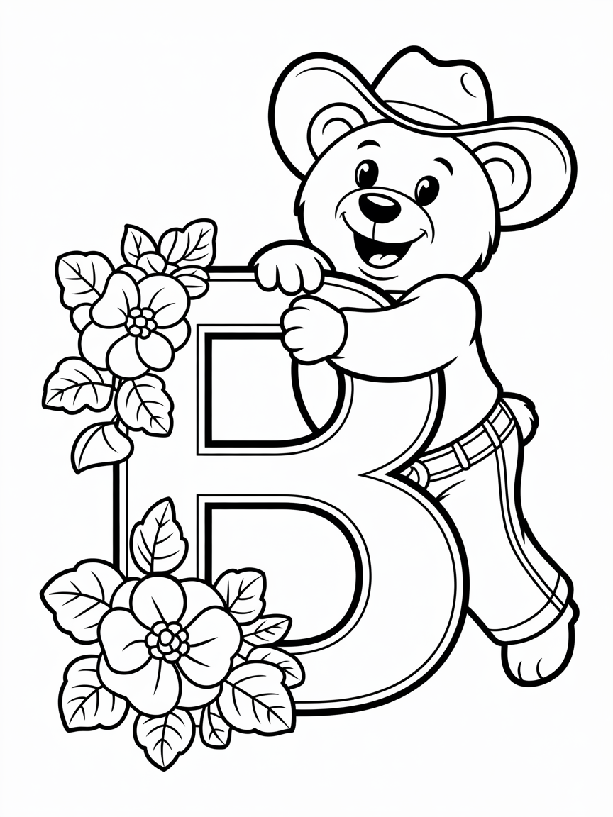 Alphabet Animals Coloring Pages A-E - Mini Set (5 Pages)