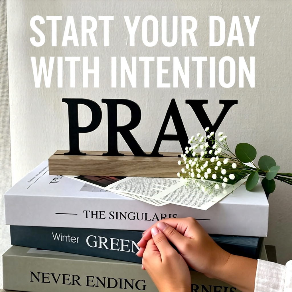 PRAY Decorative Wooden Stand