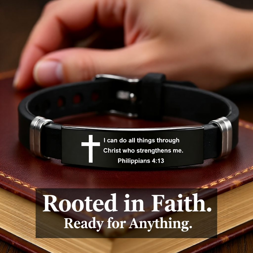 Adjustable Arm Bracelet - Philippians 4:13 