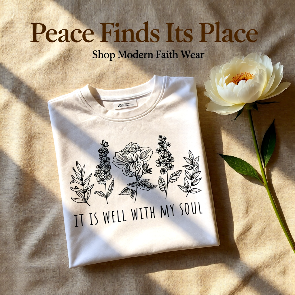 It Is Well With My Soul Floral T-Shirt