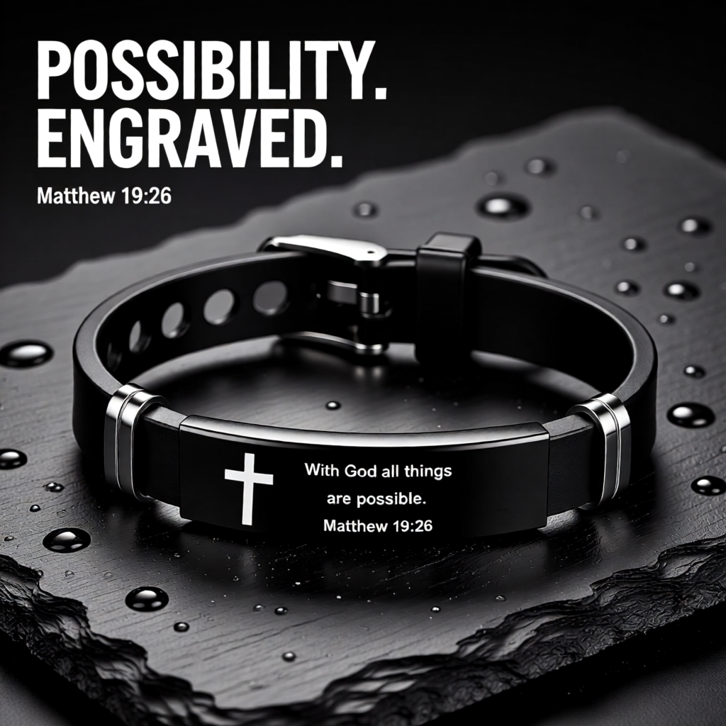 Adjustable Arm Bracelet - Matthew 19:26