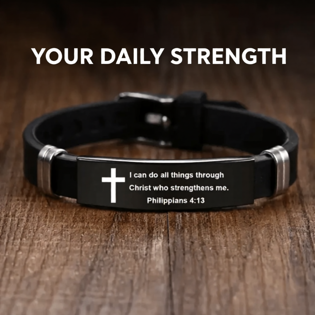 Adjustable Arm Bracelet - Philippians 4:13 
