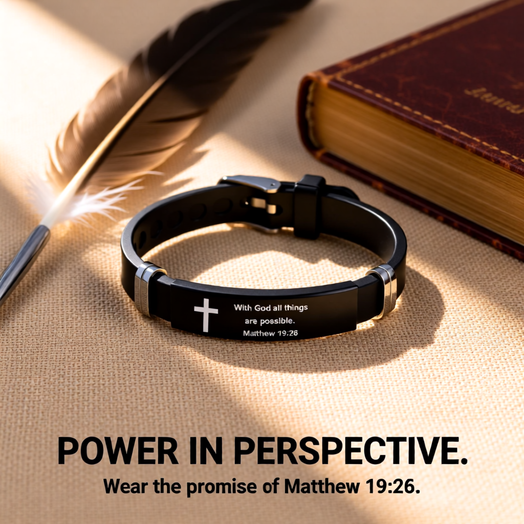 Adjustable Arm Bracelet - Matthew 19:26