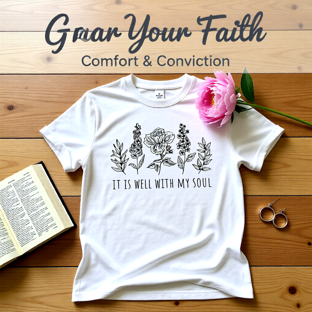It Is Well With My Soul Floral T-Shirt