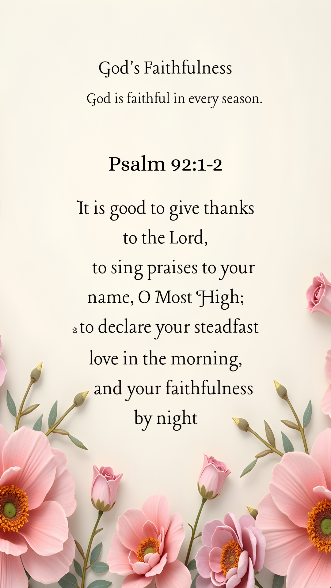 30 Bible Verse Phone Wallpaper – God’s Love, Provision & Faithfulness (NLT)