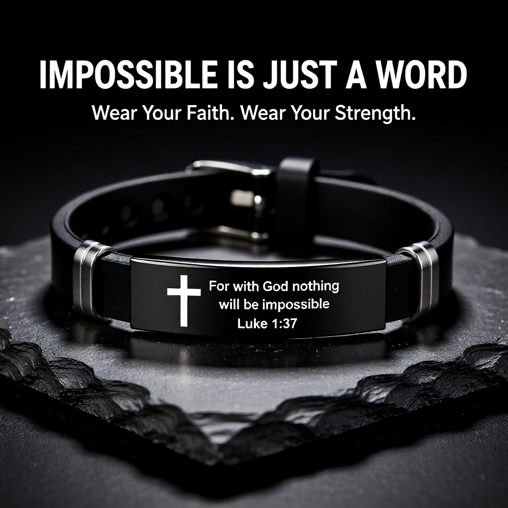 Adjustable Arm Bracelet - Luke 1:37 