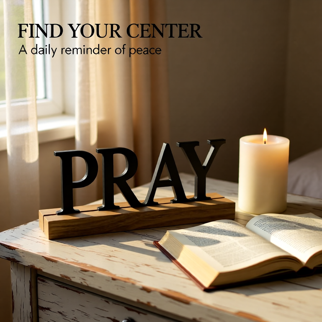 PRAY Decorative Wooden Stand