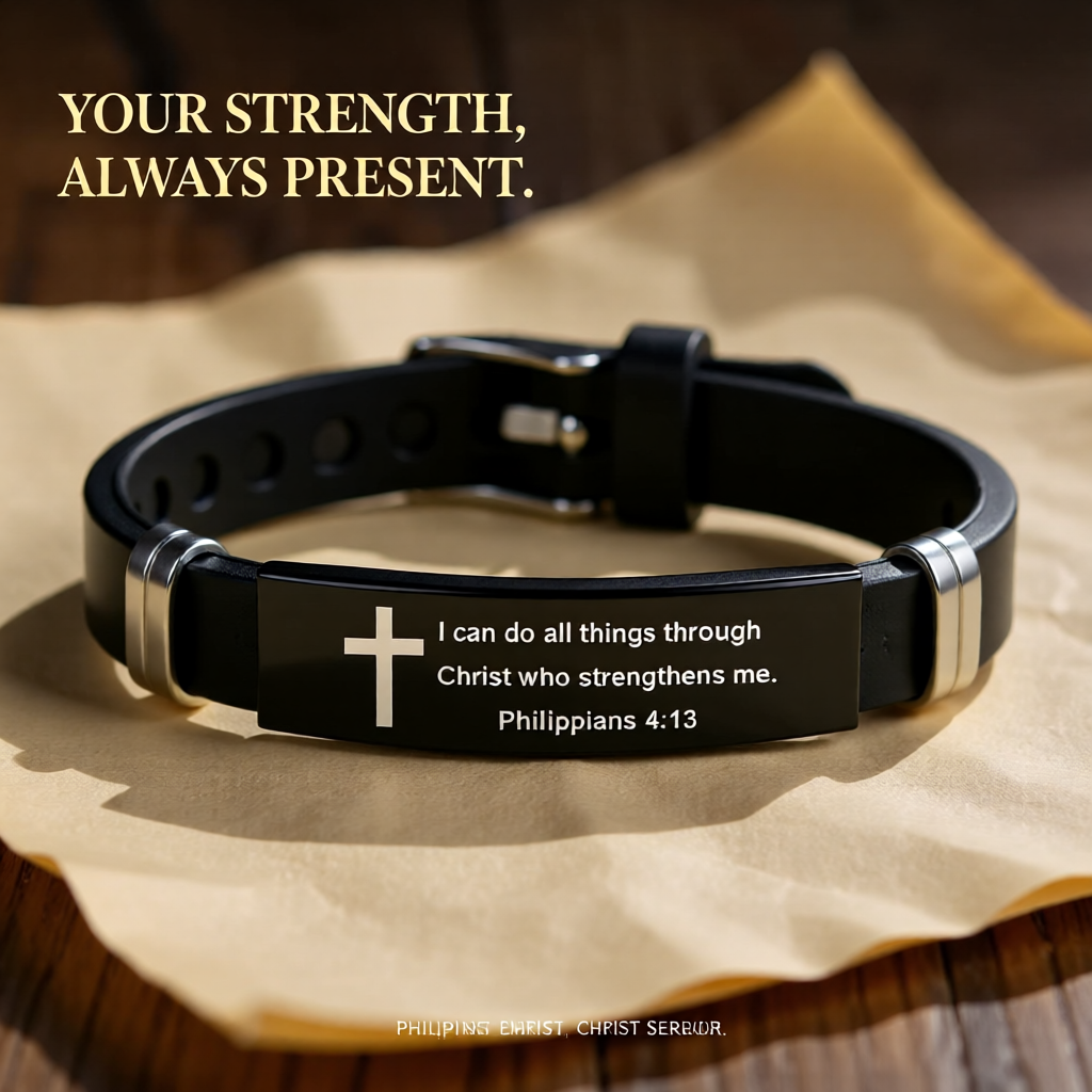Adjustable Arm Bracelet - Philippians 4:13 