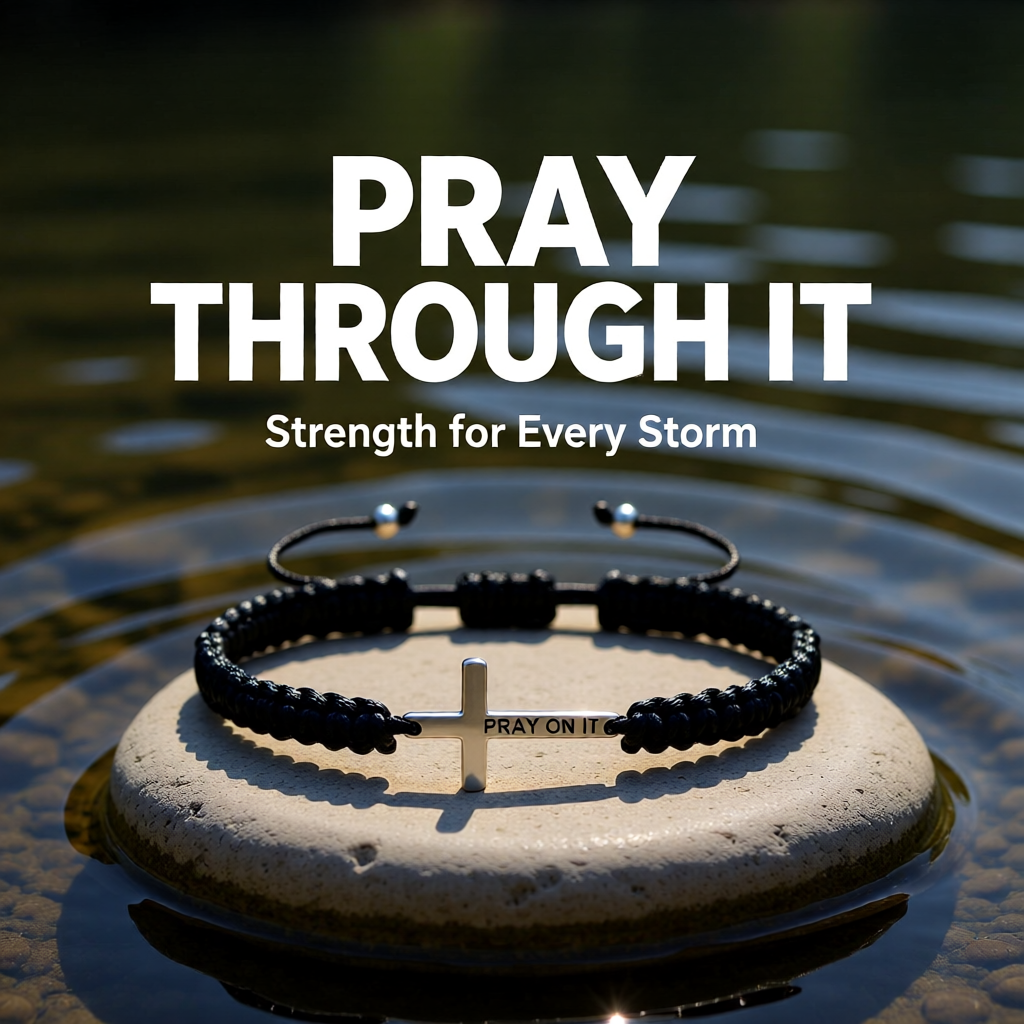 Pray on it Cross Bracelet - Silver