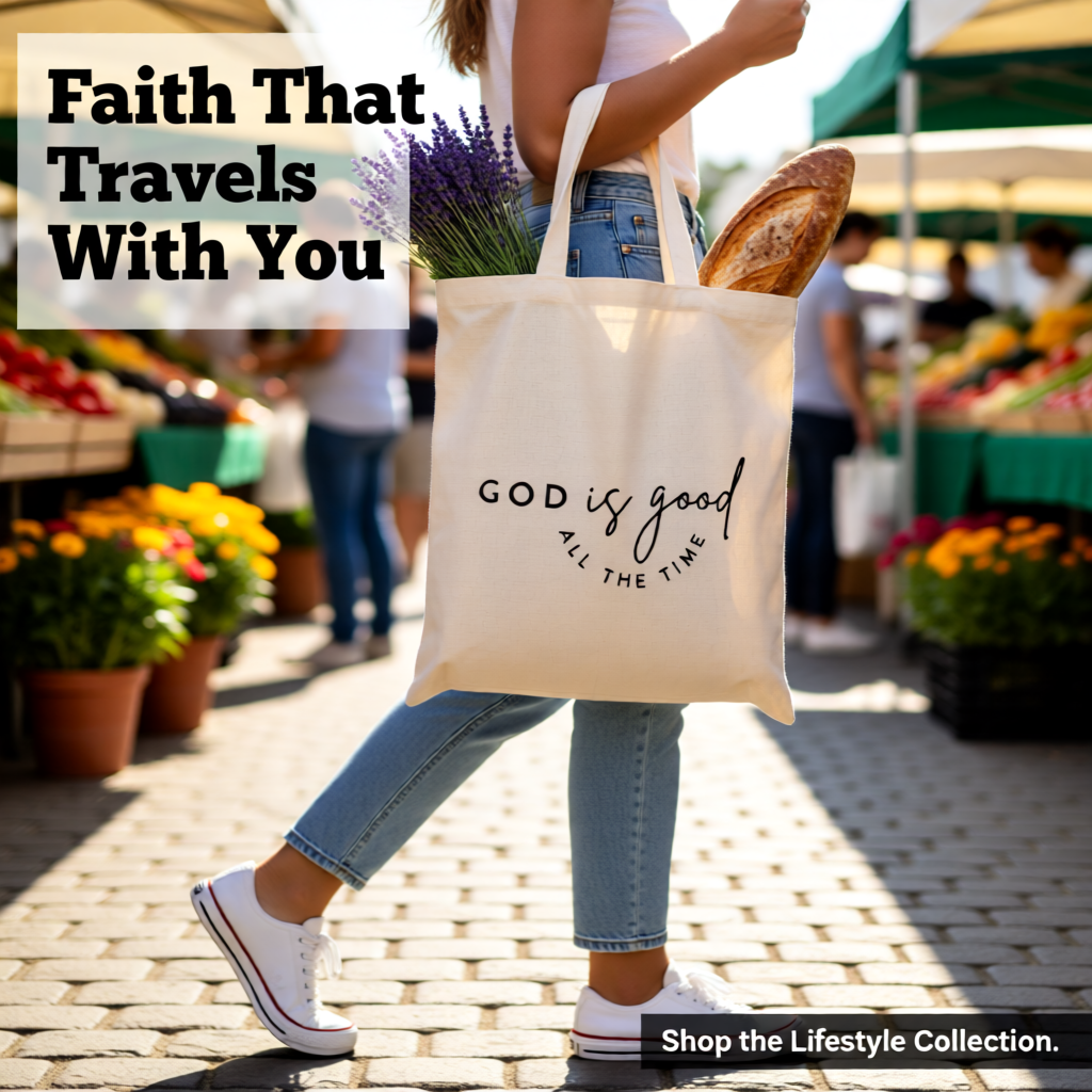 God Is Good All the Time – Faith-Inspired Tote Handbag
