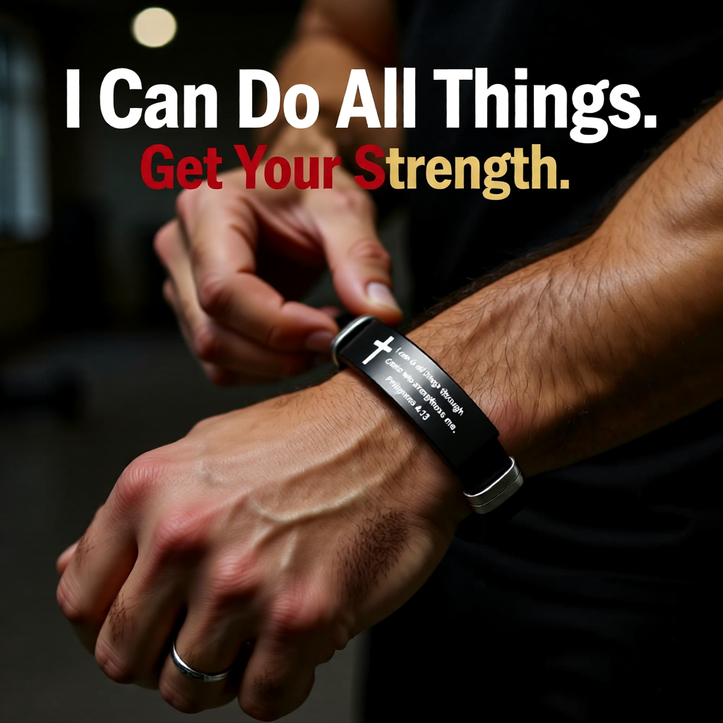 Adjustable Arm Bracelet - Philippians 4:13 