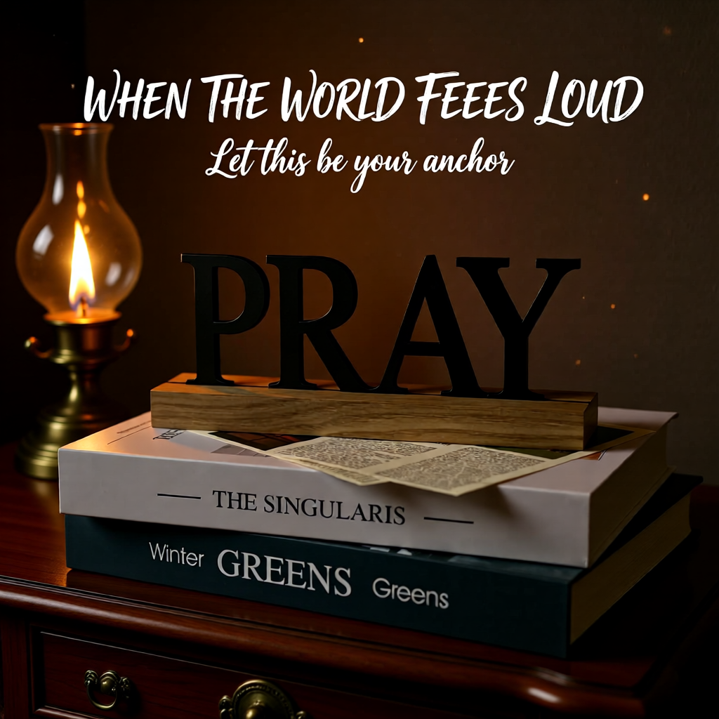 PRAY Decorative Wooden Stand