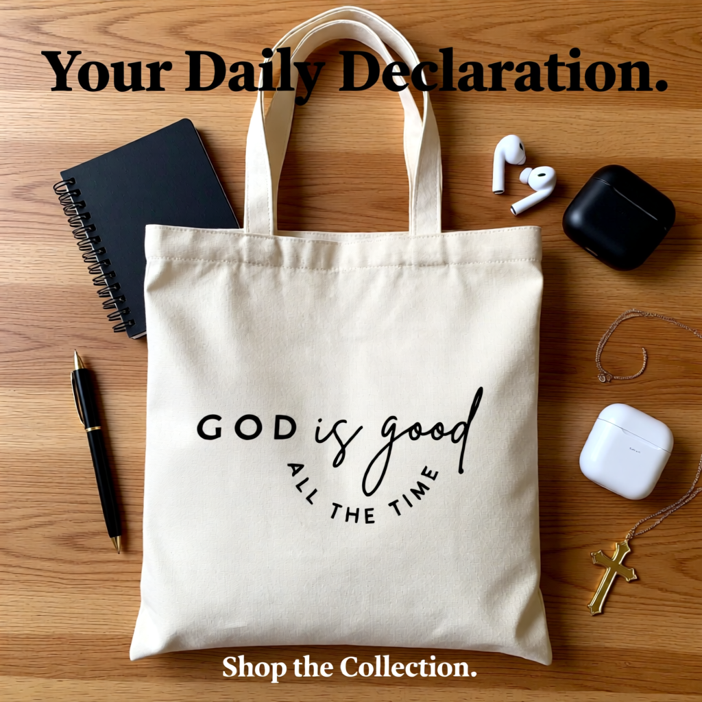 God Is Good All the Time – Faith-Inspired Tote Handbag