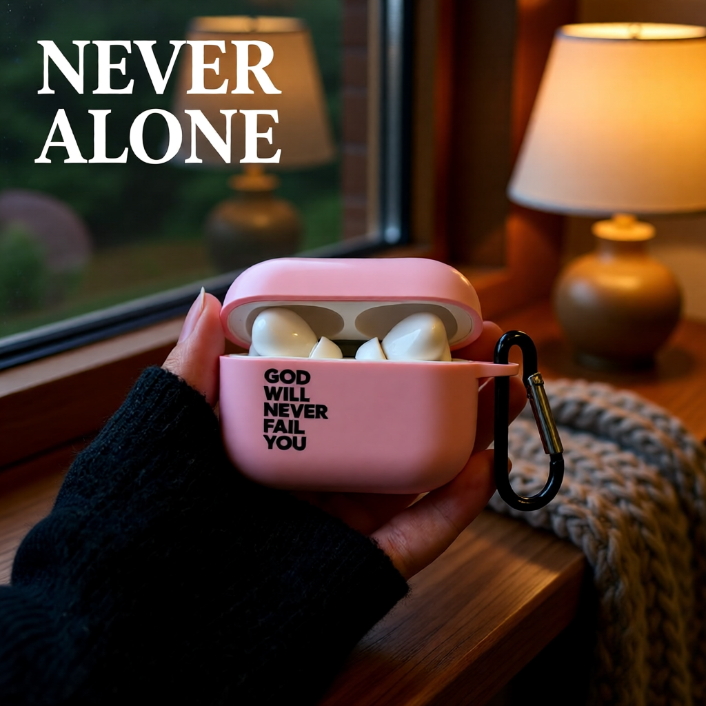 Earphone Case - God will never fail you!