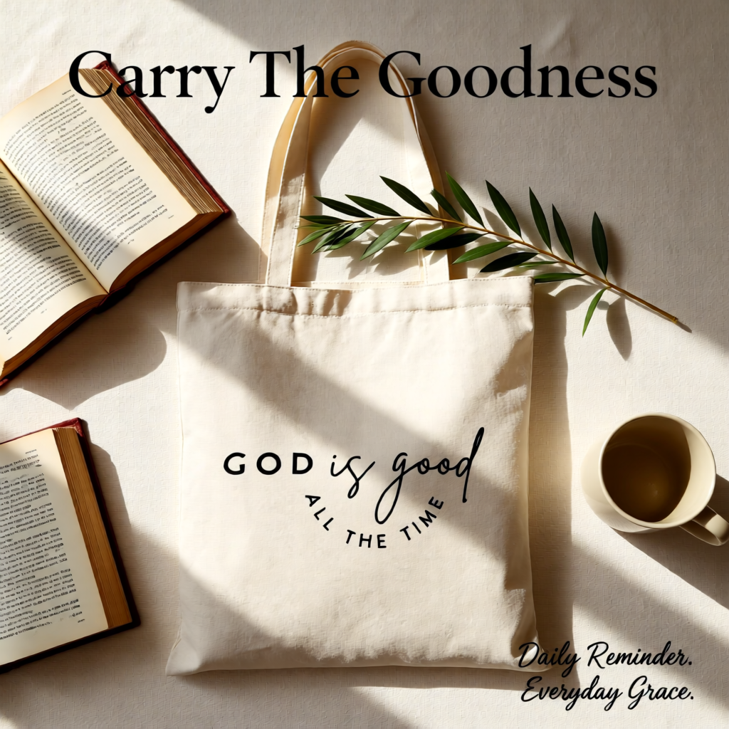 God Is Good All the Time – Faith-Inspired Tote Handbag