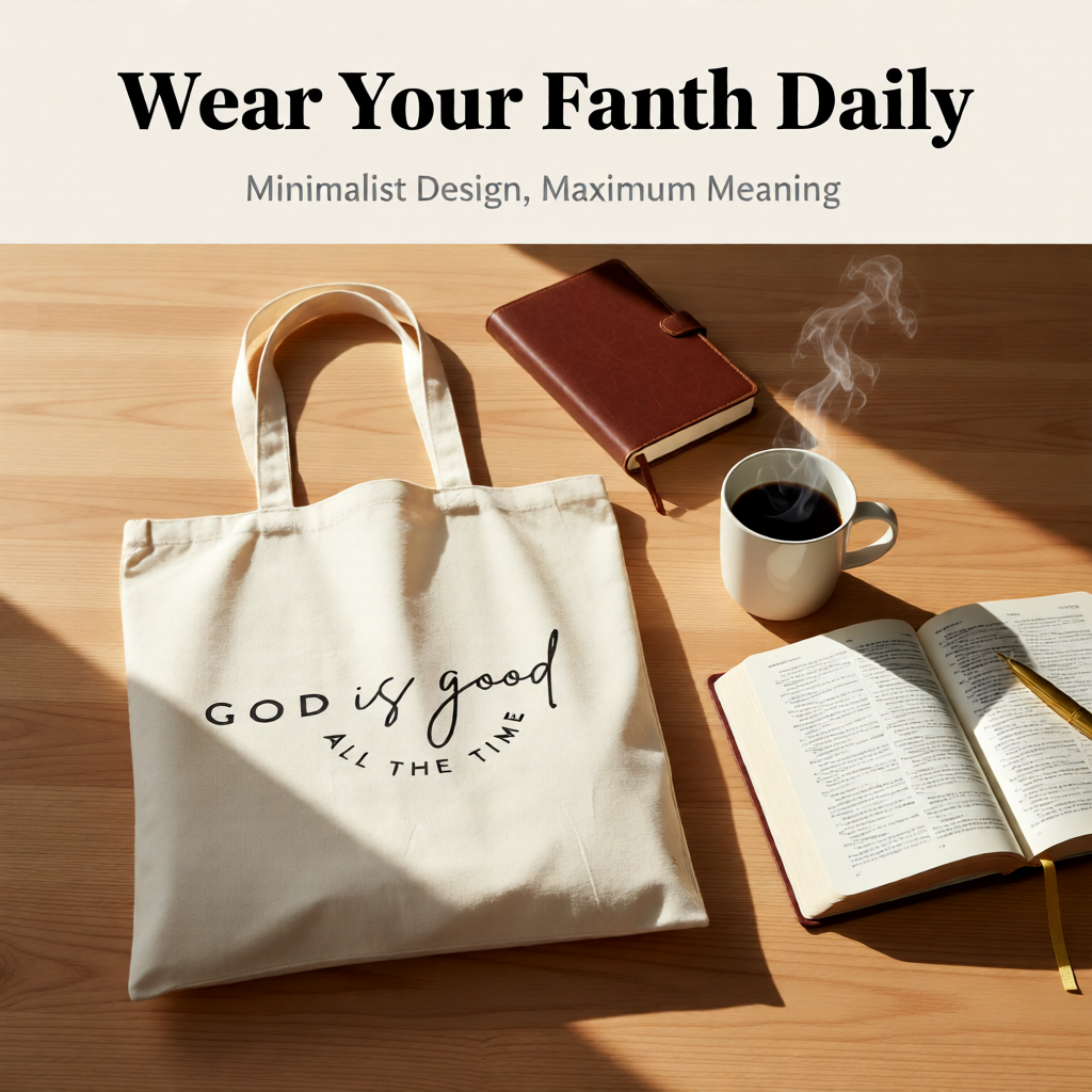 God Is Good All the Time – Faith-Inspired Tote Handbag