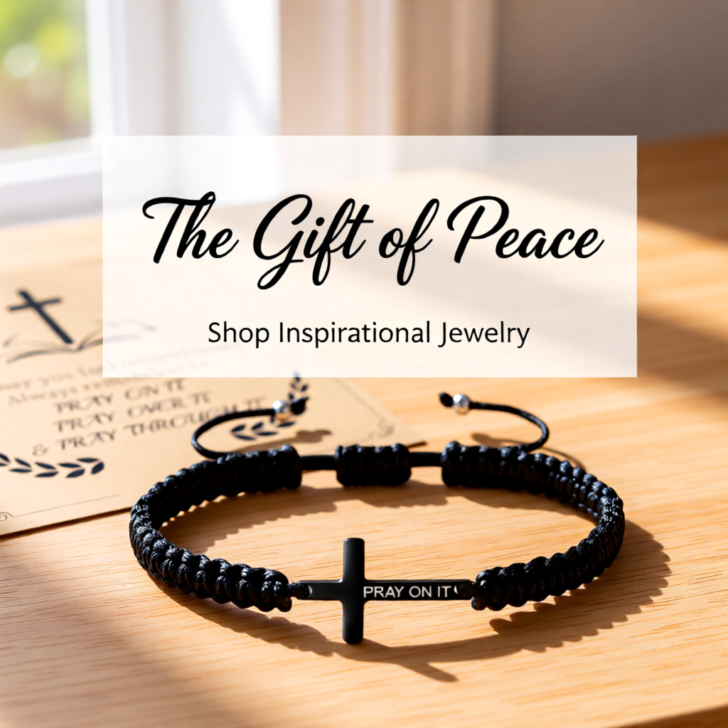 Pray On It Cross Bracelet - Black