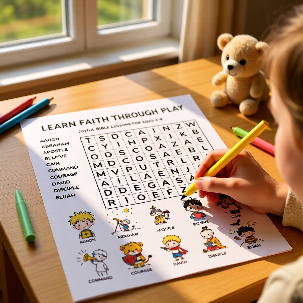 Bible Heroes & God’s Big Love – Christian Word Search Puzzle Activity (Printable PDF)