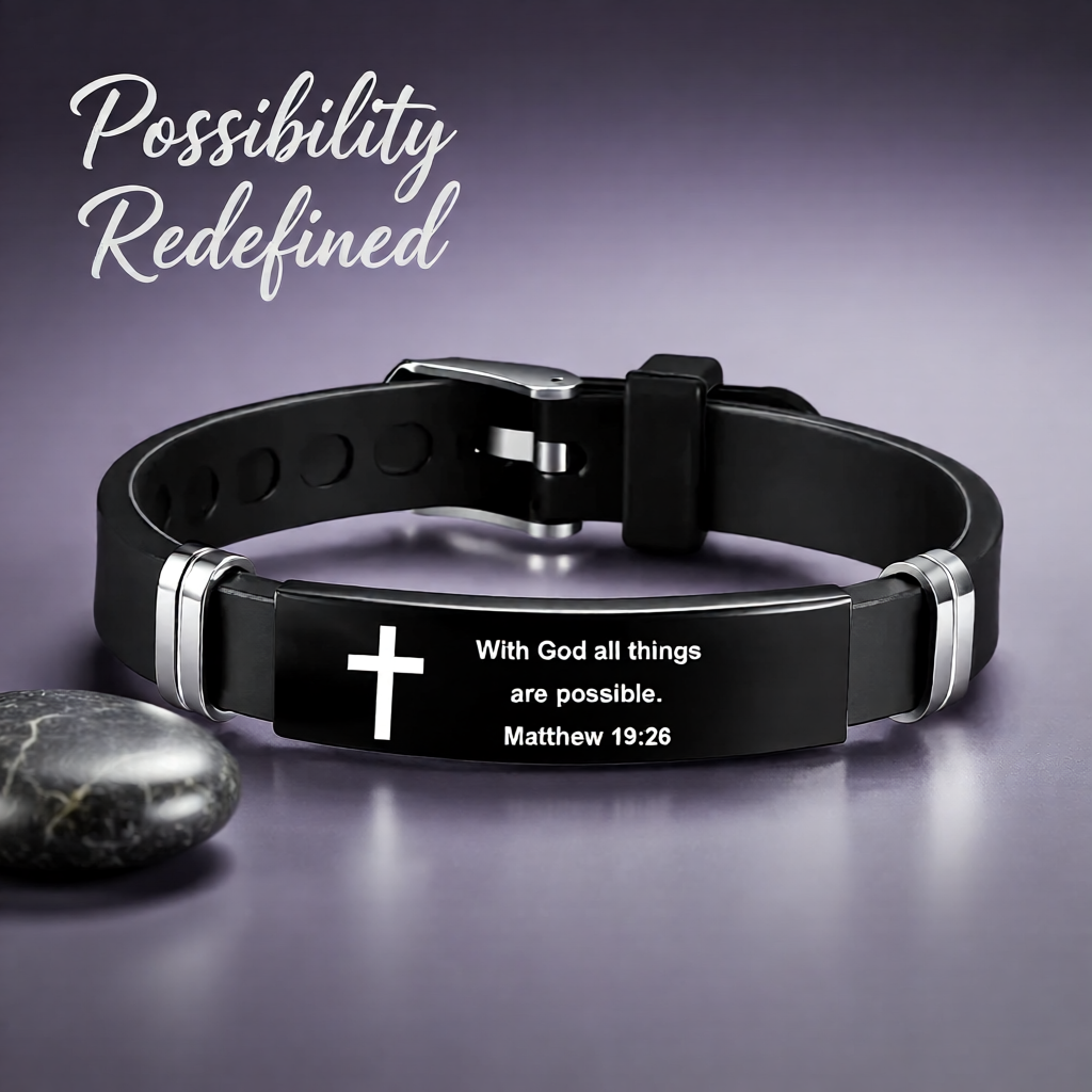 Adjustable Arm Bracelet - Matthew 19:26