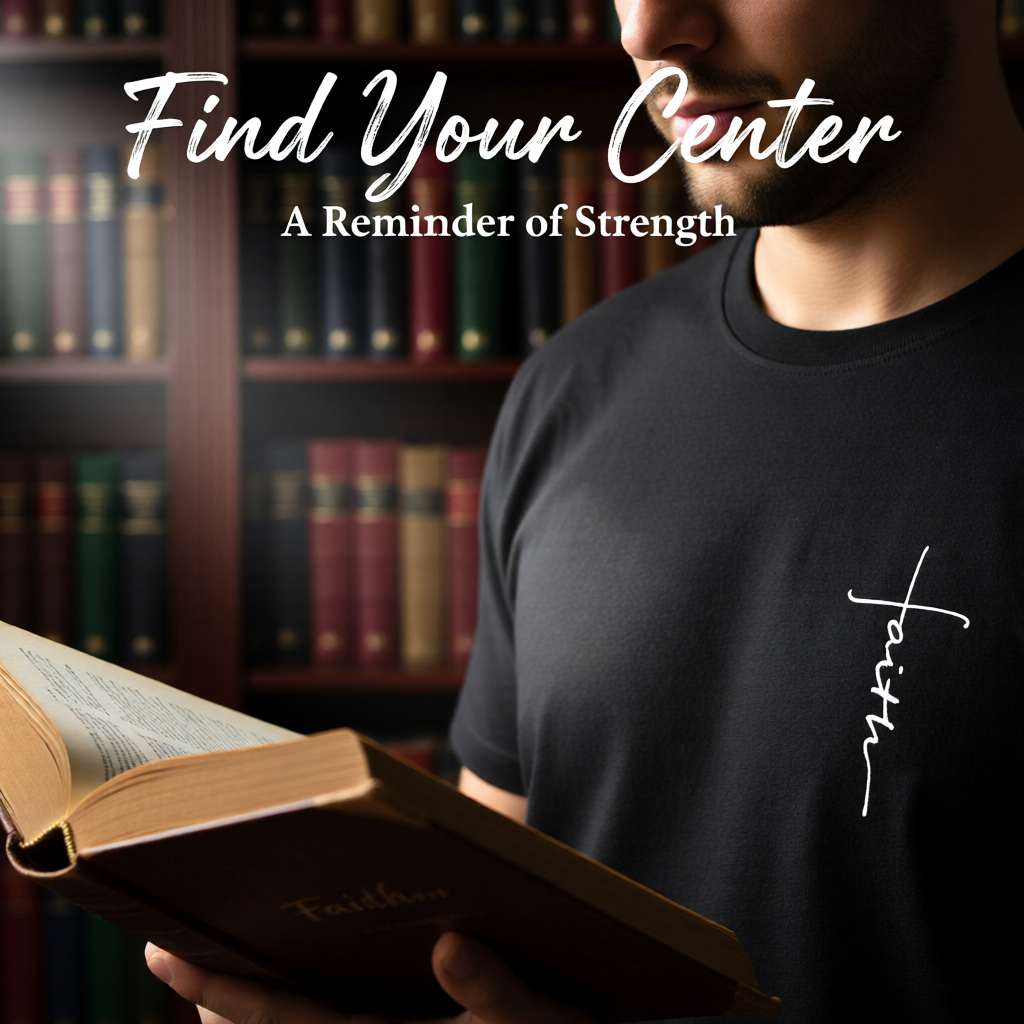 Faith – Classic Black Round Neck T-Shirt