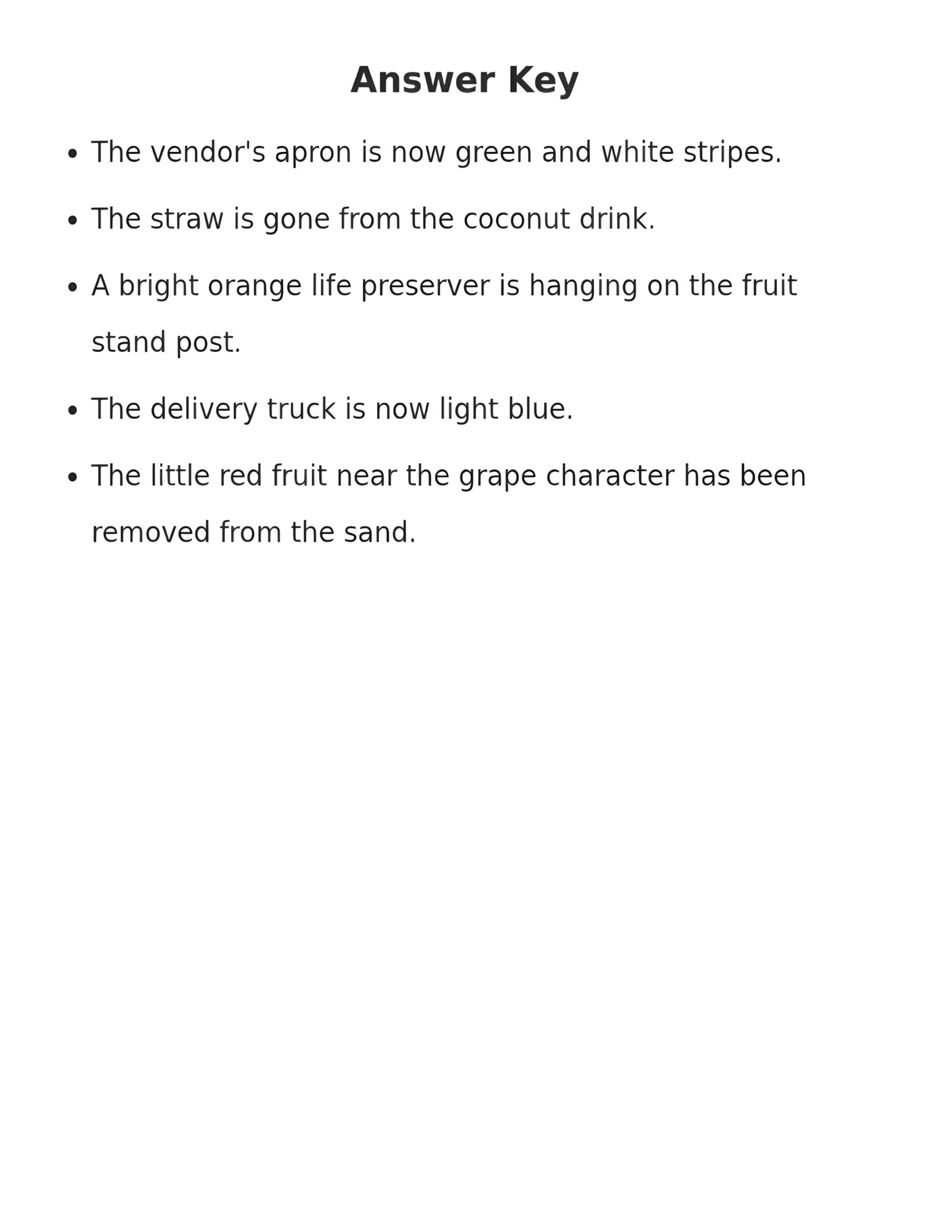 Harvest of Fruit - Spot-the-difference