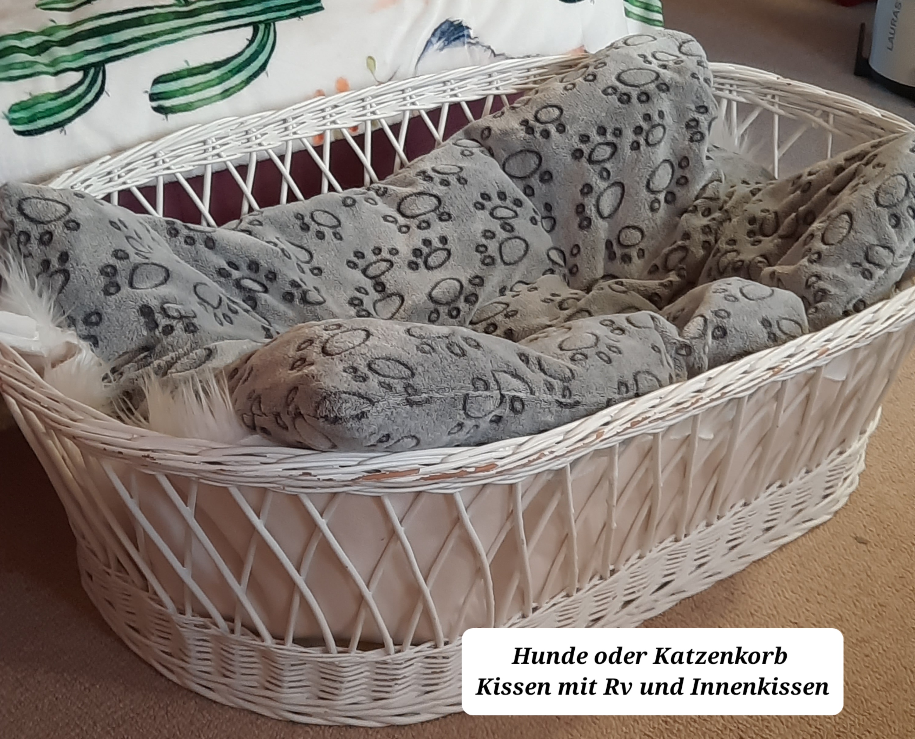 Hundekorb / Katzenkorb mit Kissen