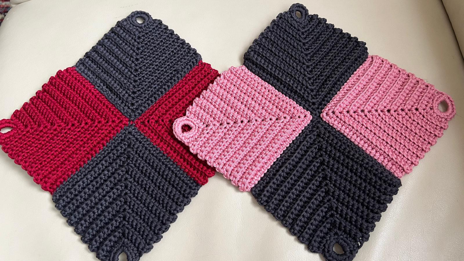 Topf-Lappen-Set rot 20x20cm