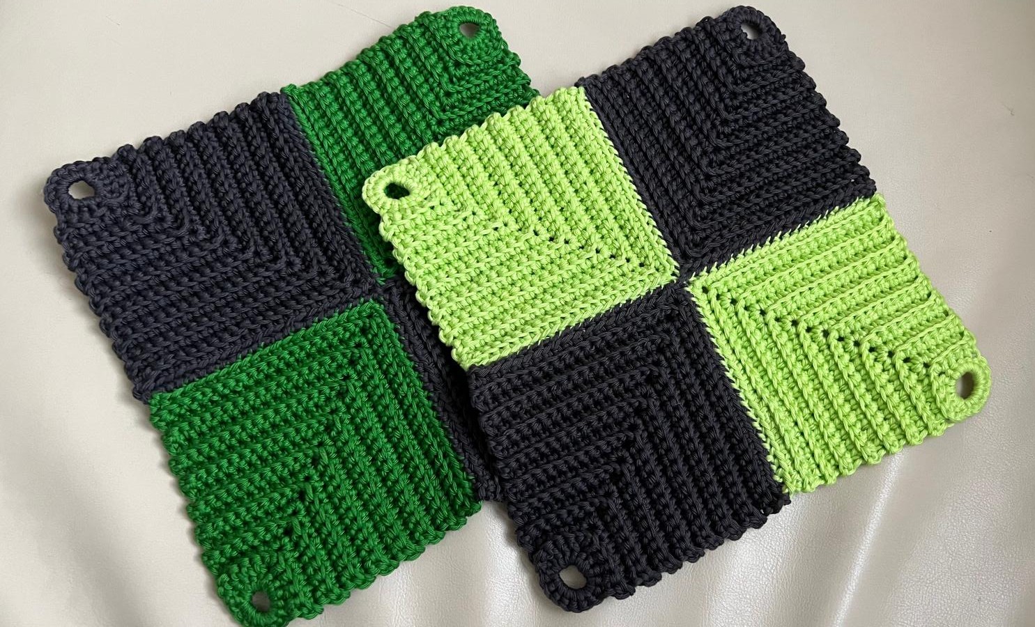 Topf-Lappen-Set grün 20x20cm