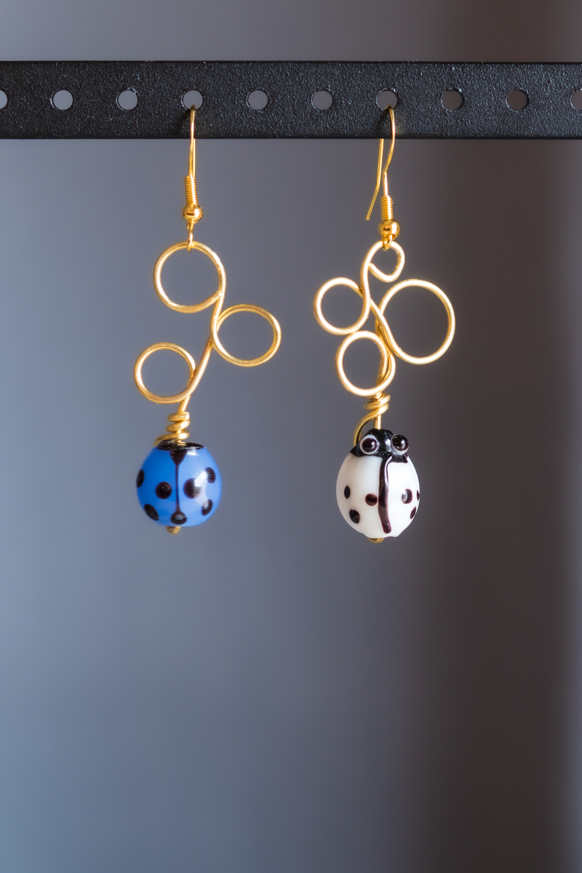 Ladybug Charm Earrings