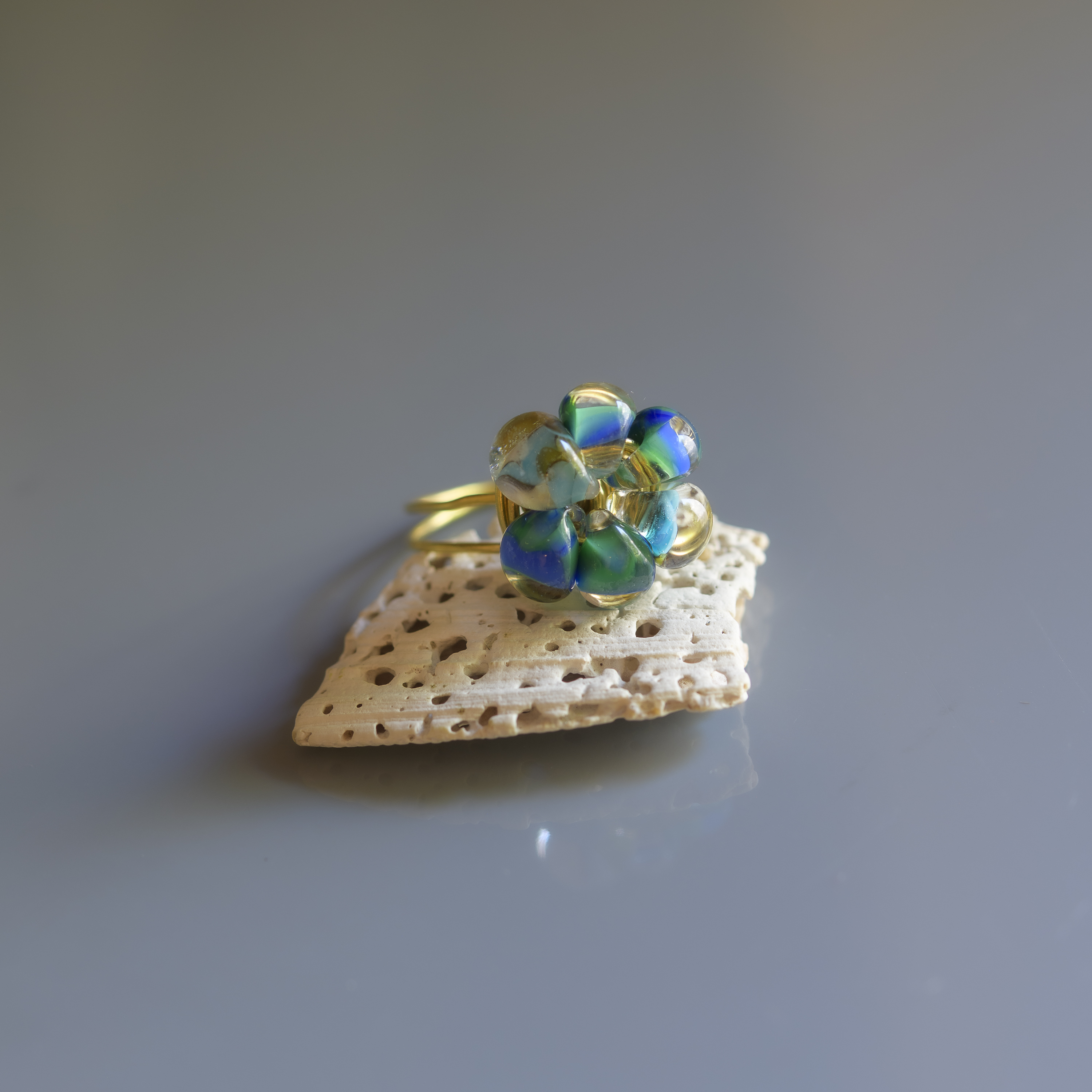 Handmade Glass Bead Ring