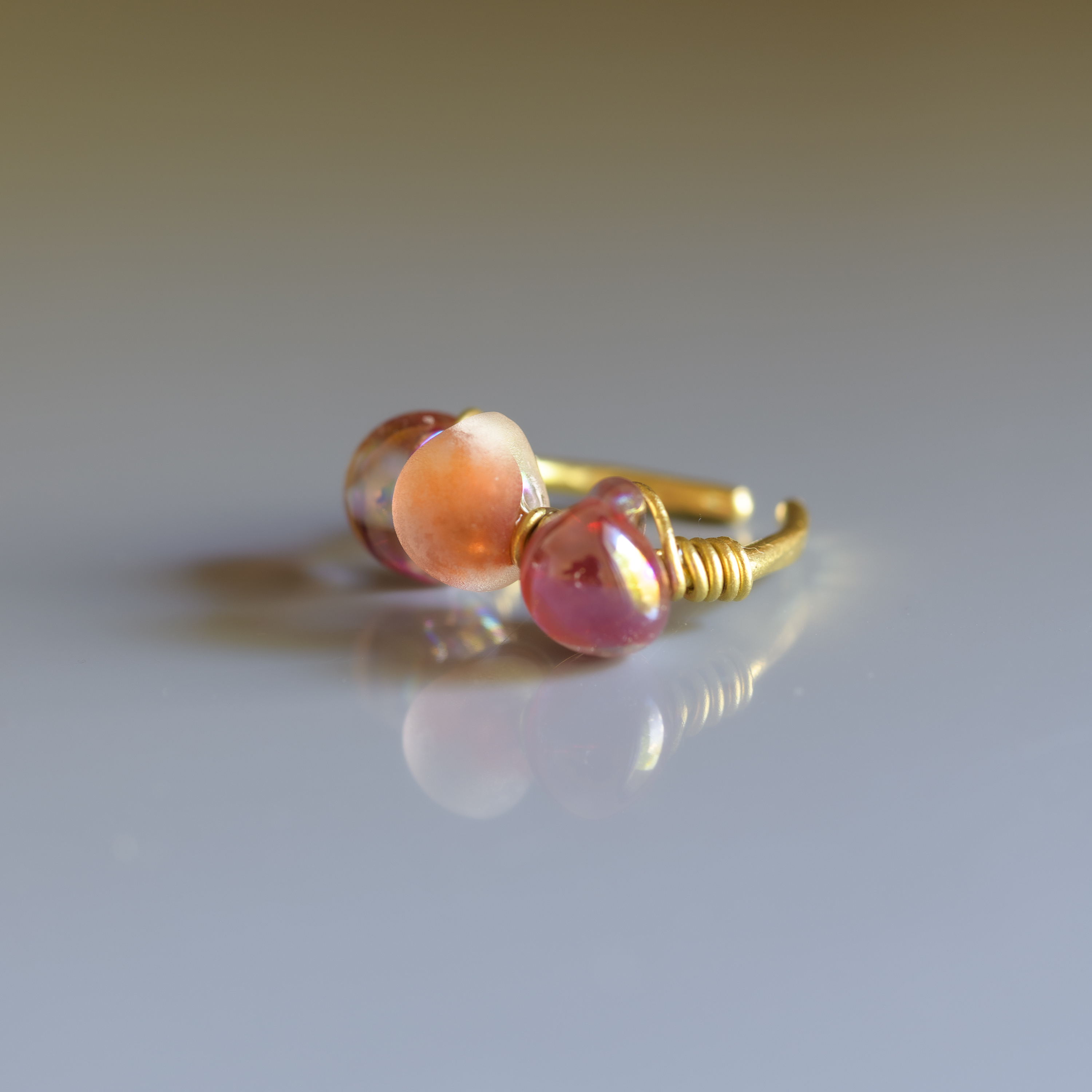 Pink Gemstone Stud Earrings