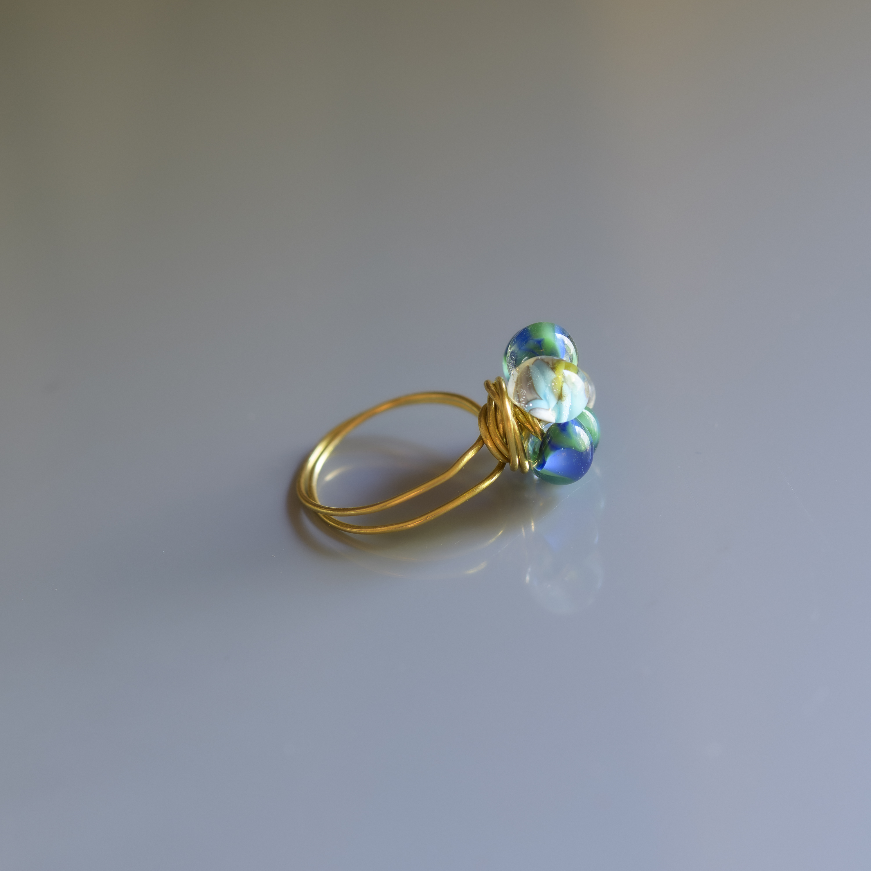 Handmade Glass Bead Ring